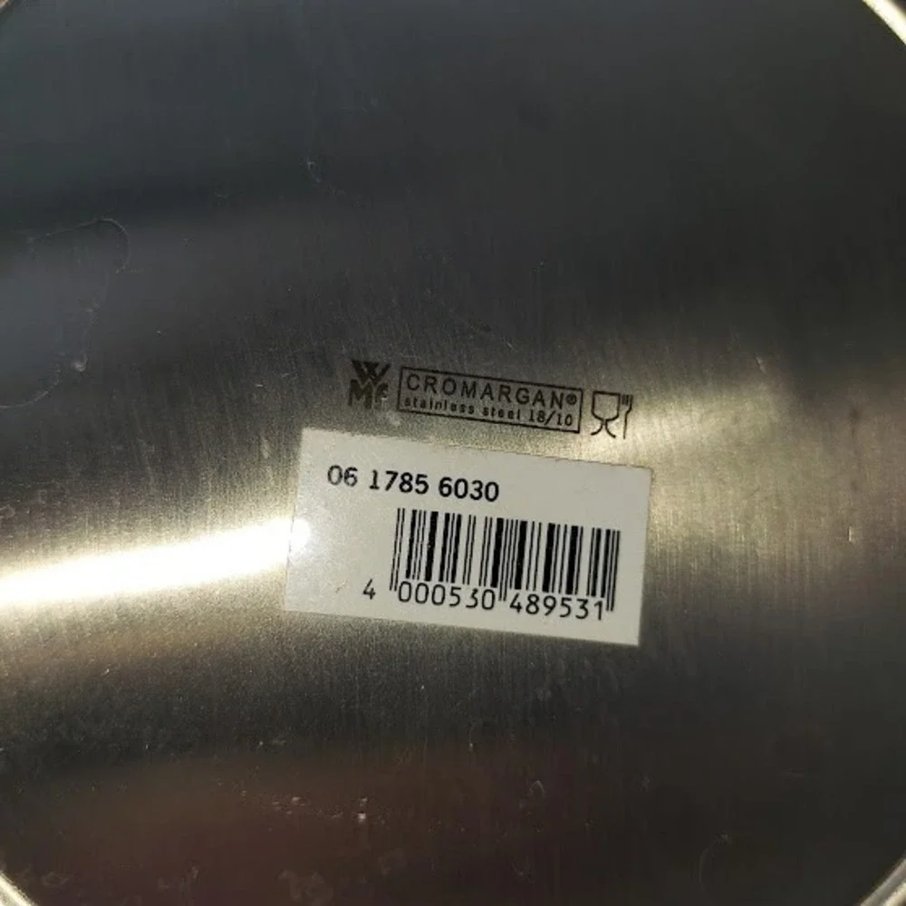 WMF Cromargan Stainless‎ Steel Slanted Champagne Chilling Bucket Silver Clear